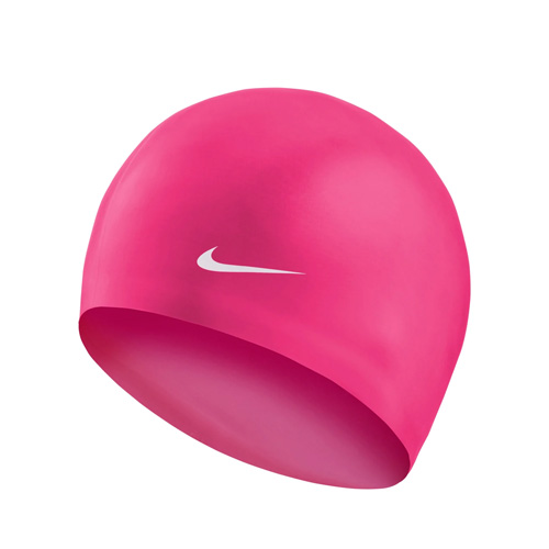NIKE SWIM Solid Silicone Swim Cap (Pink Prime (672))